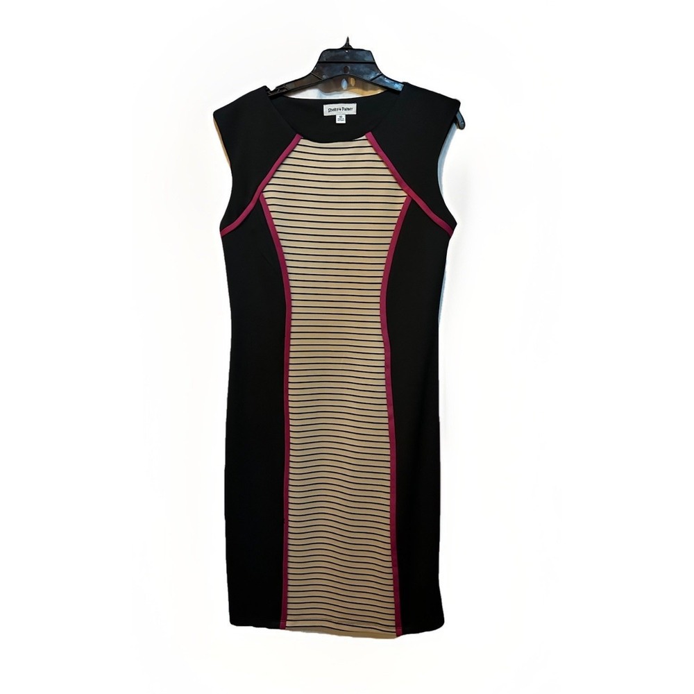 Shelby And Palmer Women's Dress Size 10 New with Tag Black Tan Pink